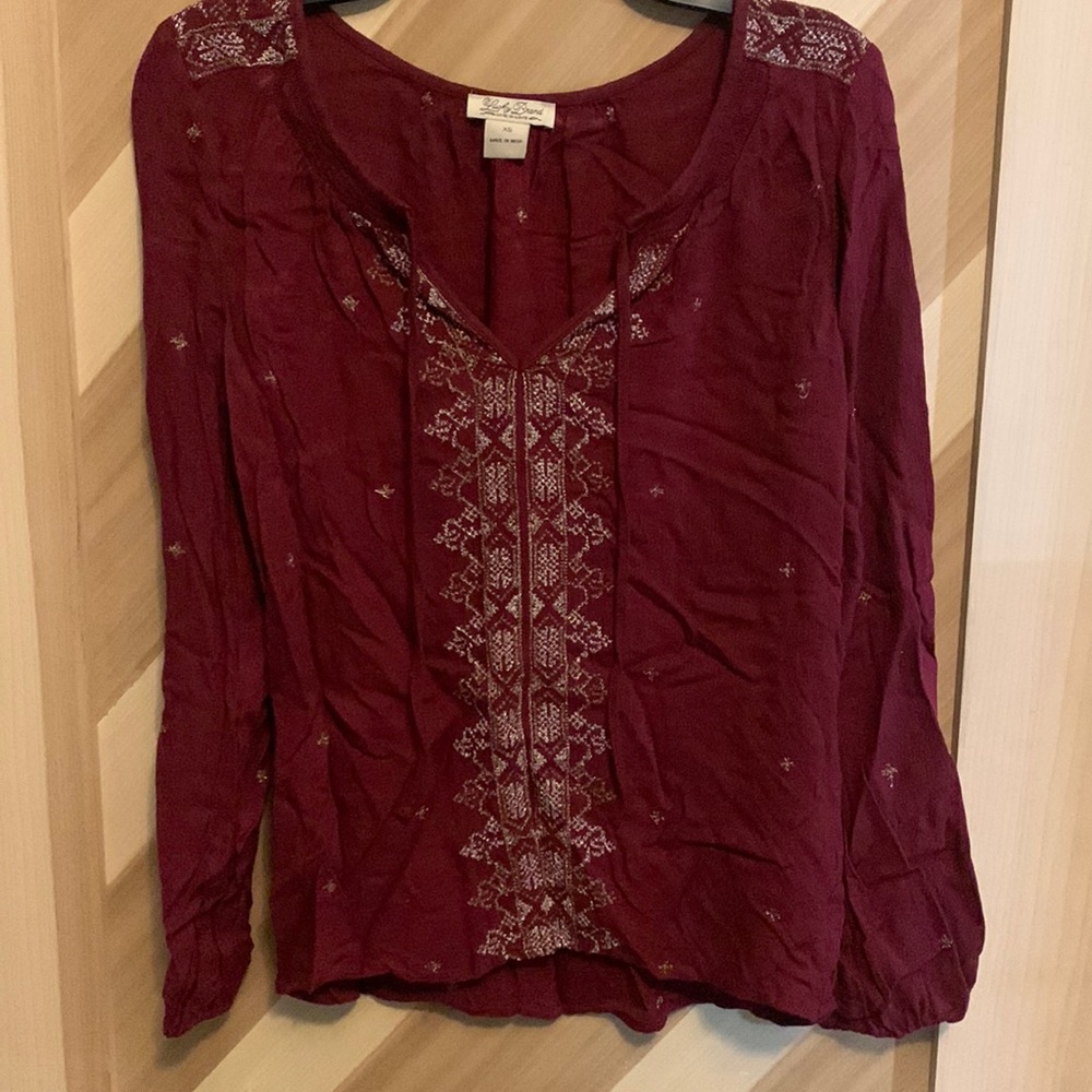 XS Lucky Brand Long Sleeve Blouse